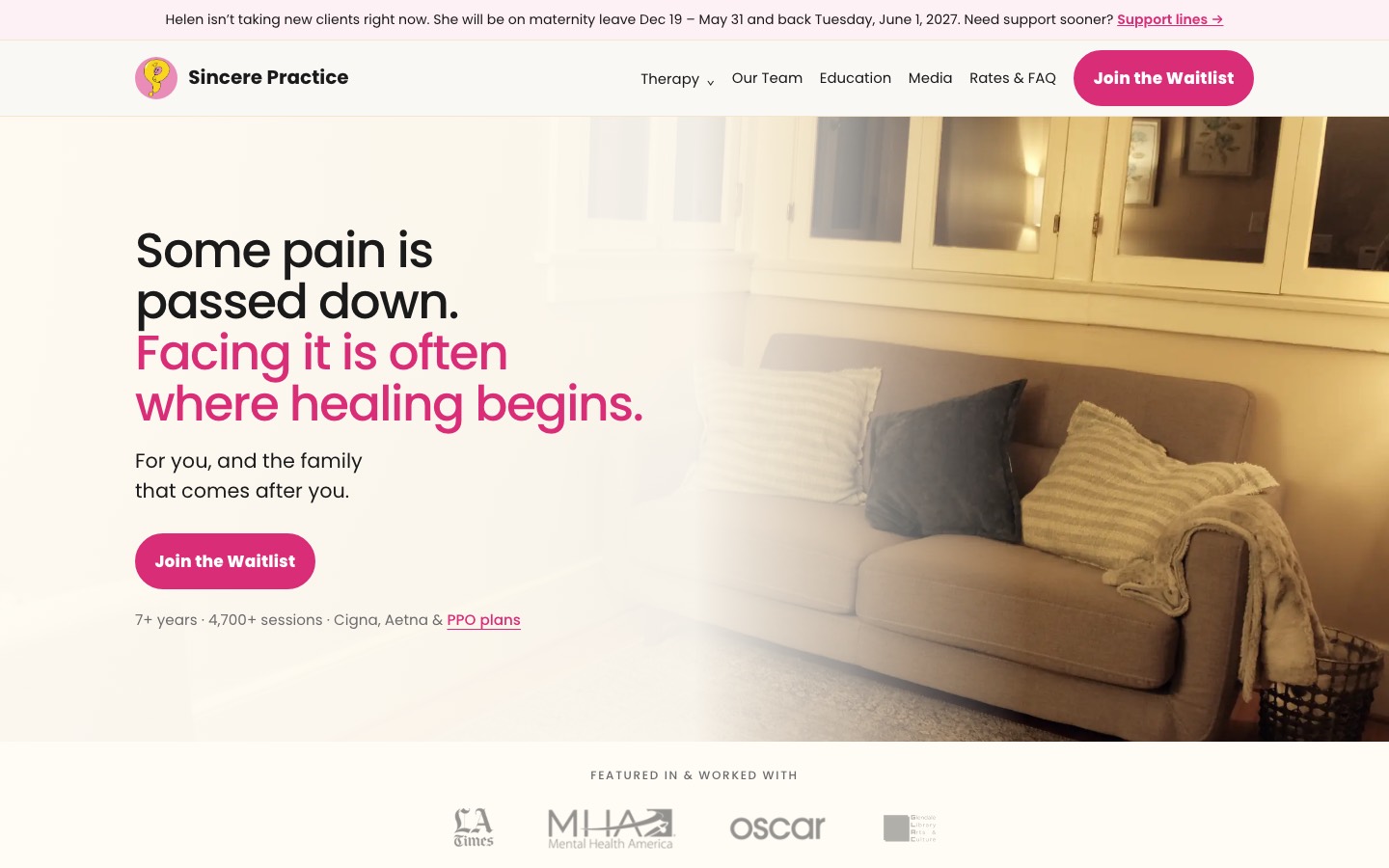 Sincere Practice homepage